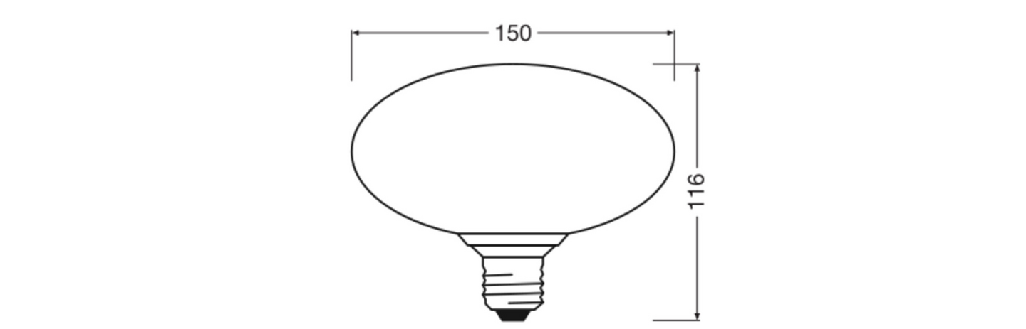 LED-sisustuslamppu OSRAM Decor Cracked Glass Flat 3,5W 2700K E27 oranssi
