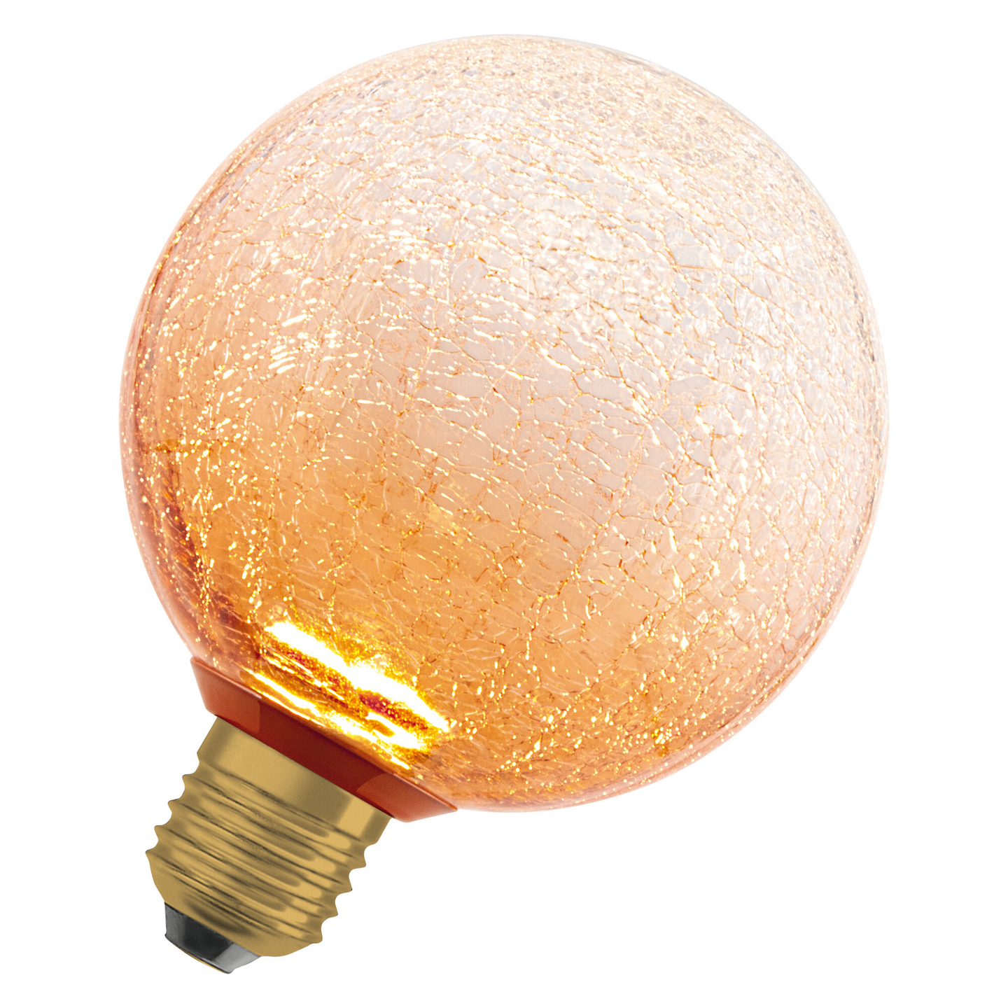 LED-sisustuslamppu OSRAM Decor Cracked Glass Round 3,5W 2700K E27 oranssi