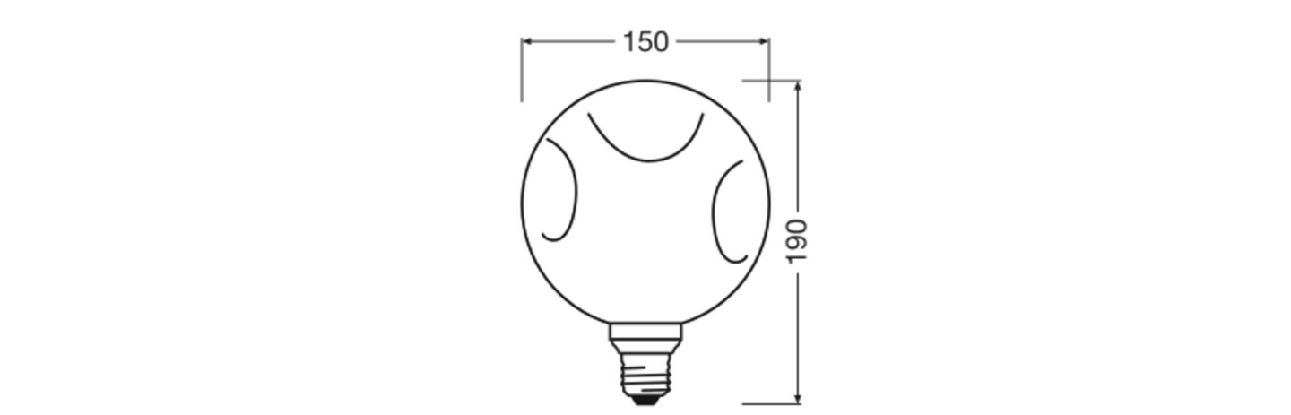 LED-sisustuslamppu OSRAM Decor Electro Medium 3,5W 2700K E27 musta