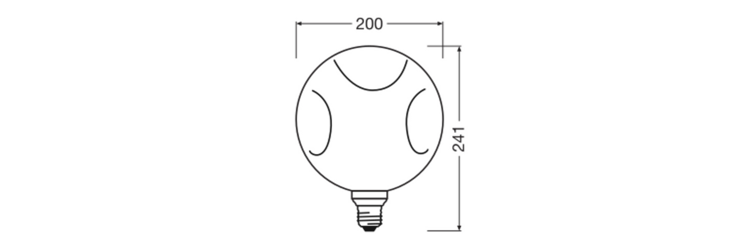 LED-sisustuslamppu OSRAM Decor Electro Large 3,5W 2700K E27 musta