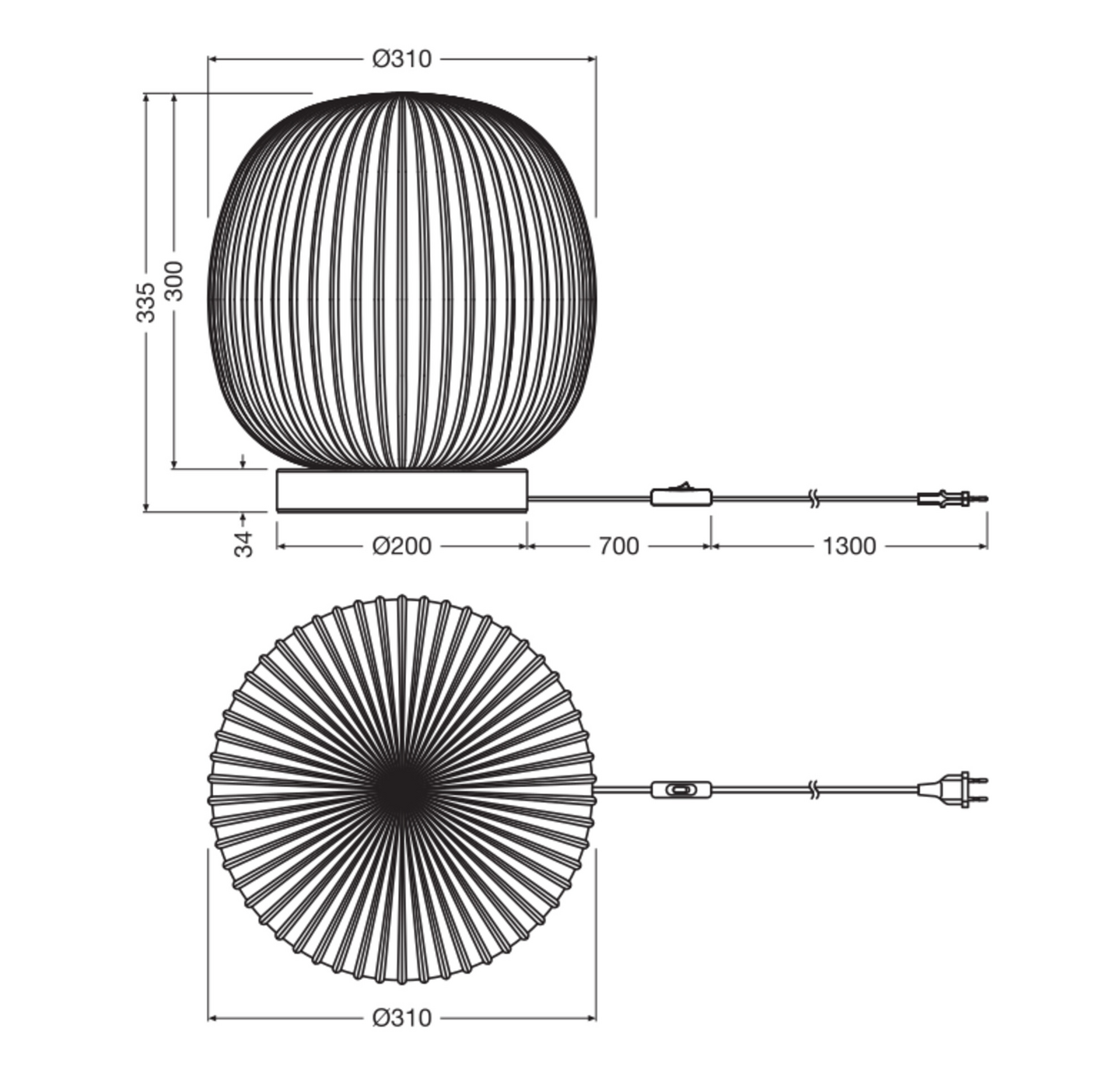 LED-pöytävalaisin OSRAM Decor Glass Lantern Table 300mm E27 lasi