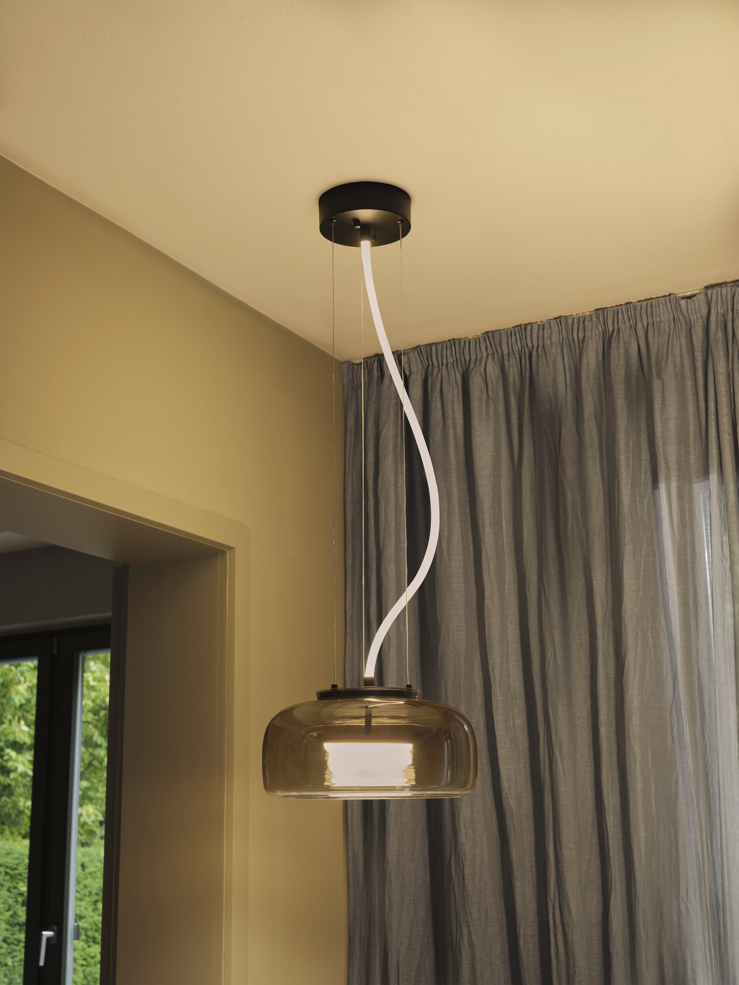 LED-riippuvalaisin OSRAM Decor Glow Pendant 32W 3000K 2500lm Click Select harmaa