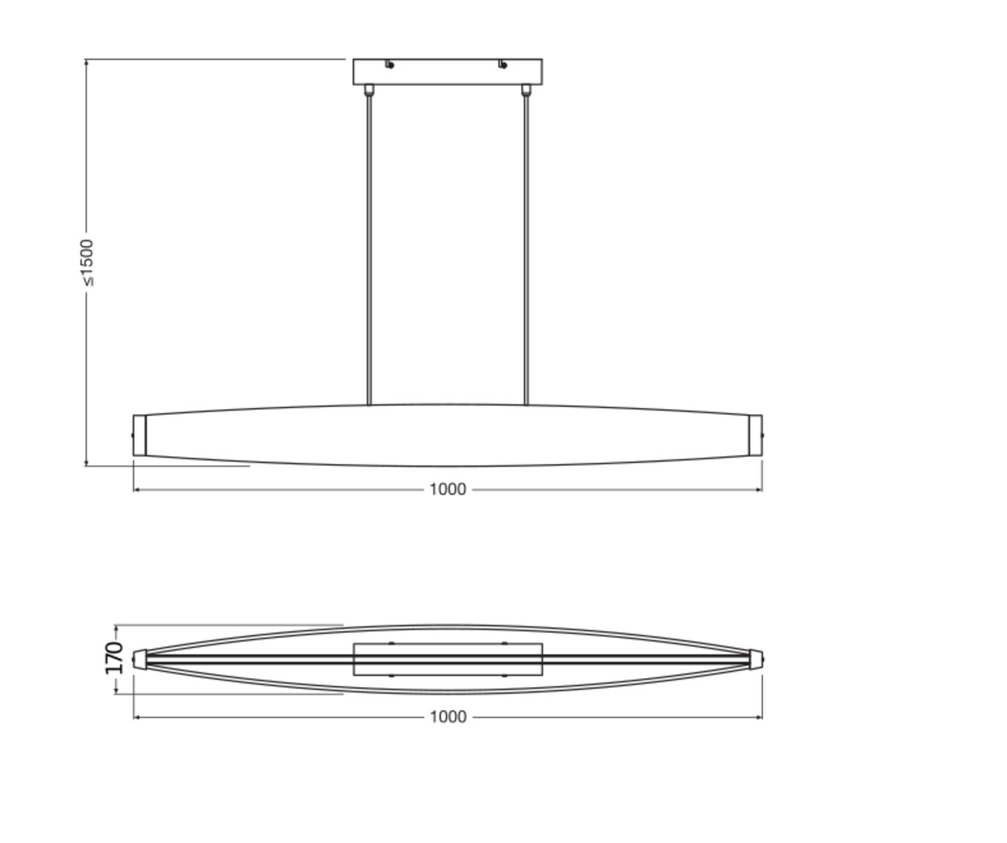 LED-riippuvalaisin OSRAM Decor Flat Felt 23W 3000K 800lm tumman harmaa