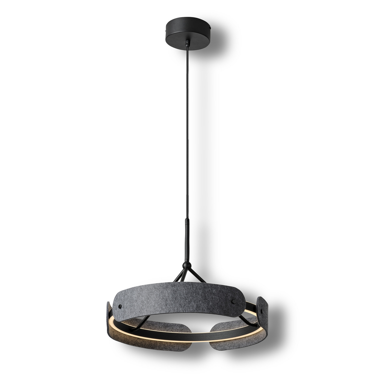 LED-riippuvalaisin OSRAM Decor Curve Felt 33W 3000K 1000lm tumman harmaa