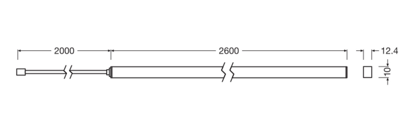 Led-valonauha OSRAM Flex Acoustic 2,6m 10mm 3000K 208lm aloituspakkaus