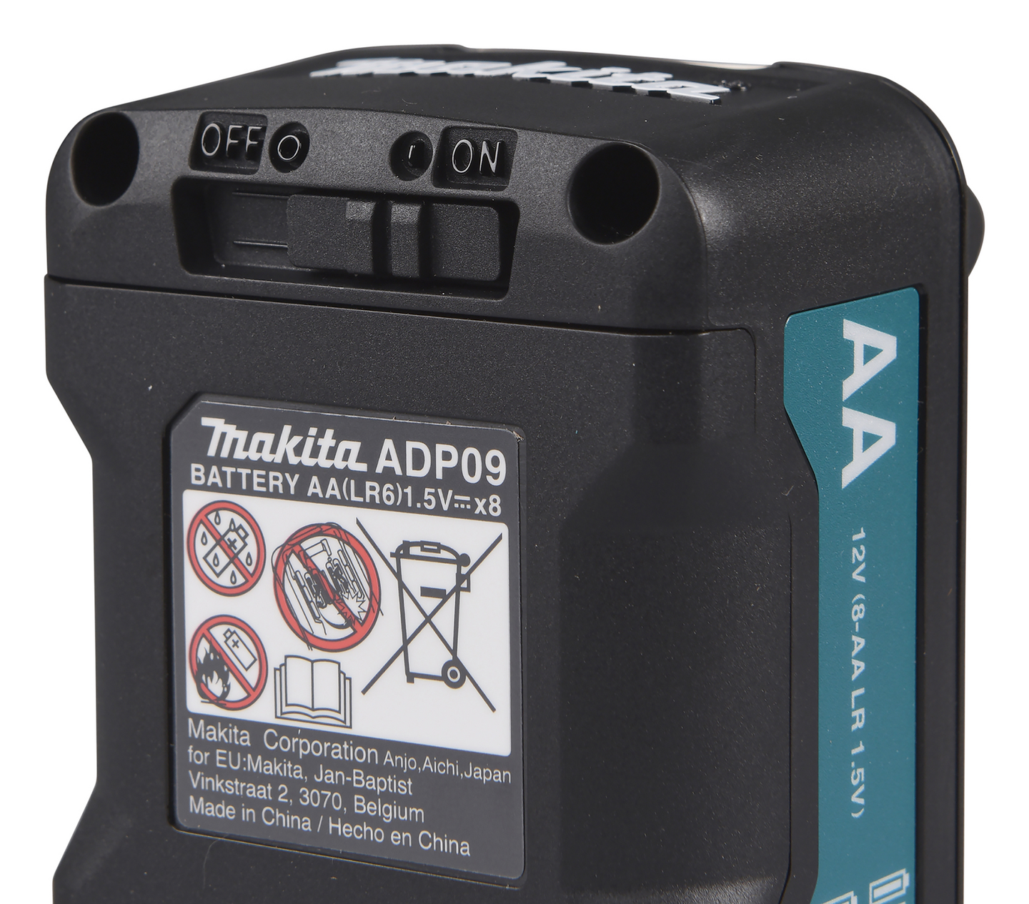 Akkuadapteri lasereille Makita ADP09, 8xAA paristot SK700