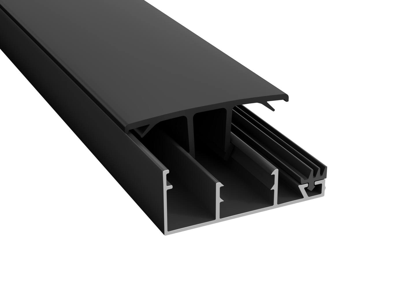 KANTPROFIL GOP PLASTTAK SVART ALU, 16MM 3500MM