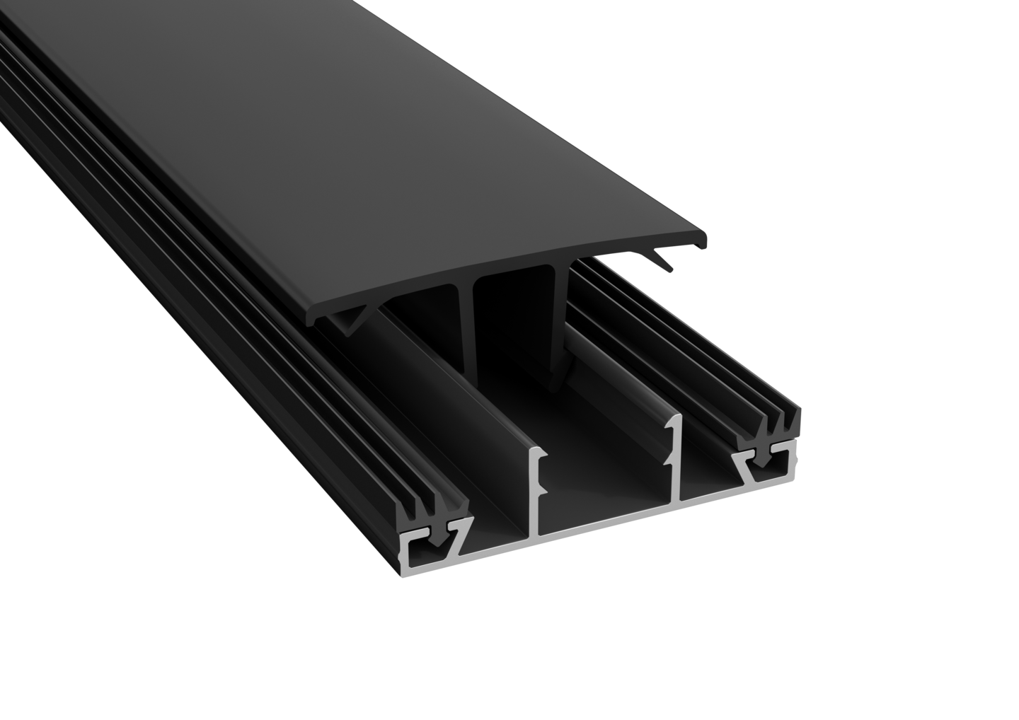 MITTPROFIL GOP PLASTTAK SVART ALU, 10/16MM 3500MM