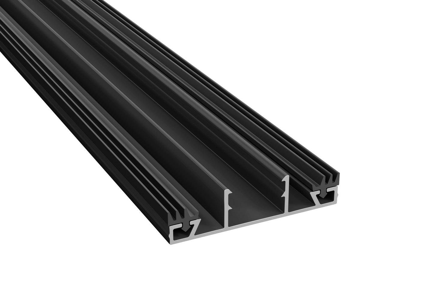 PROFILUNDERDEL GOP PLASTTAK MITT, ALU SVART 10/16 4000MM