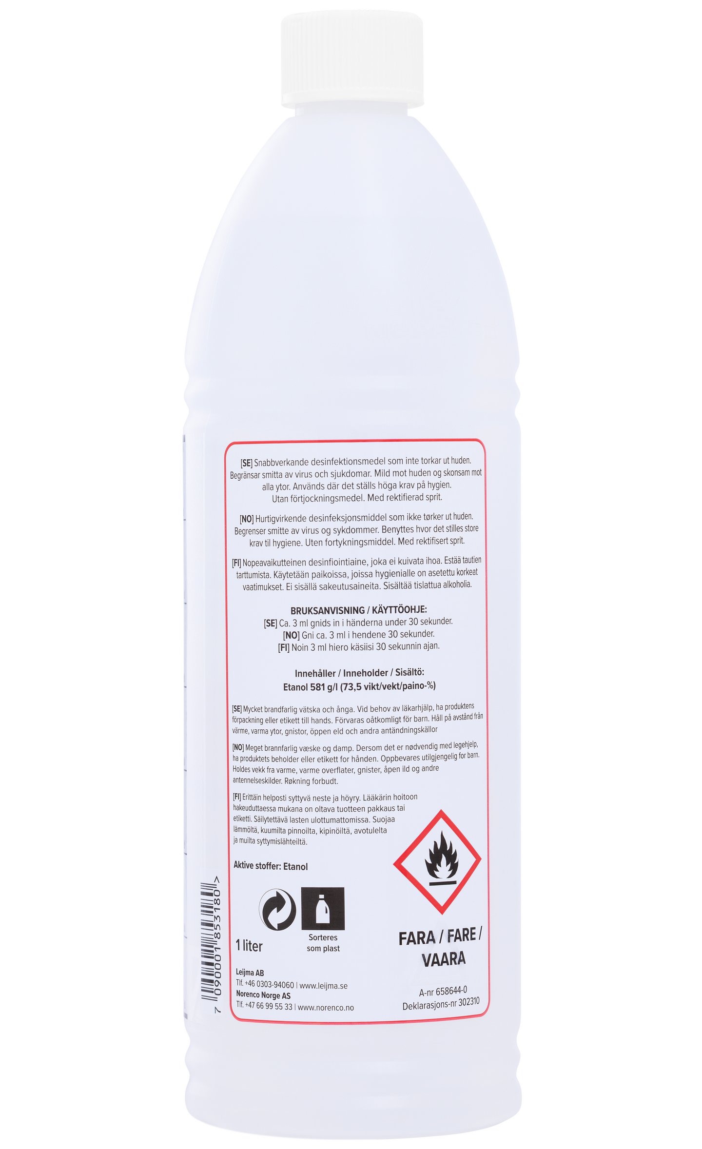 HANDDESINFEKTION LEIJMA 1 LIT NORENCO