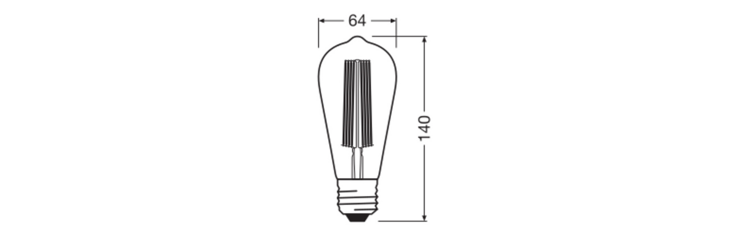 Led-sisustuslamppu OSRAM Vintage 1906 Edison 470lm E27 DIM kulta spiraali