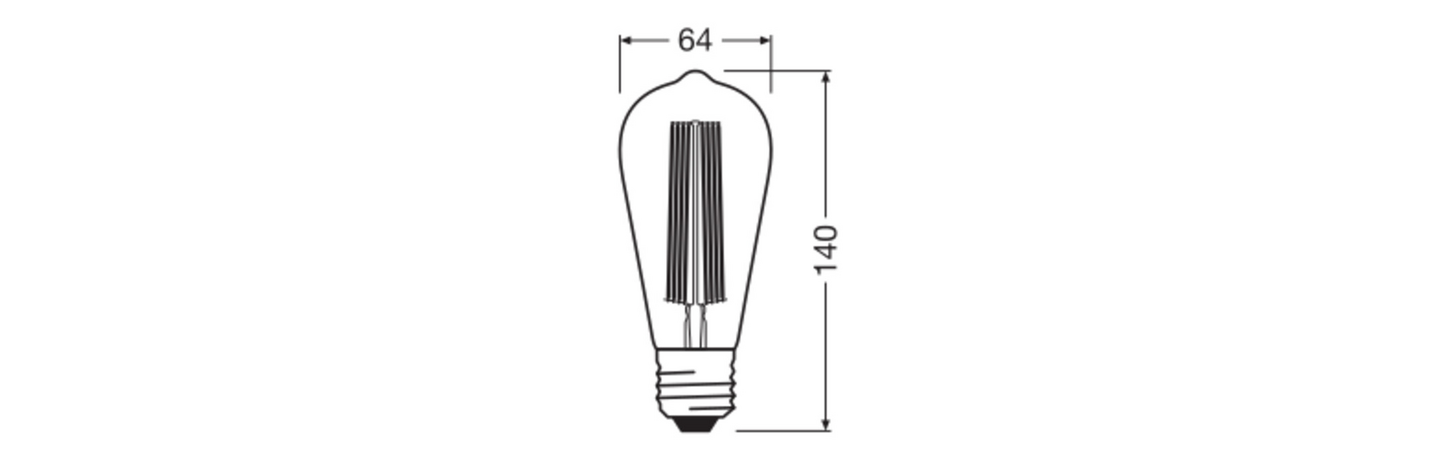 Led-sisustuslamppu OSRAM Vintage 1906 Edison 500lm E27 DIM savu spiraali