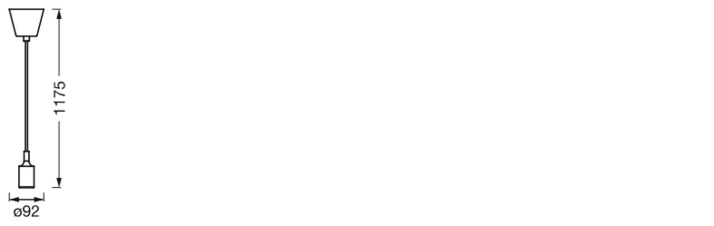 Riippuvalaisin OSRAM Vintage 1906 Pendulum Bell E27 musta