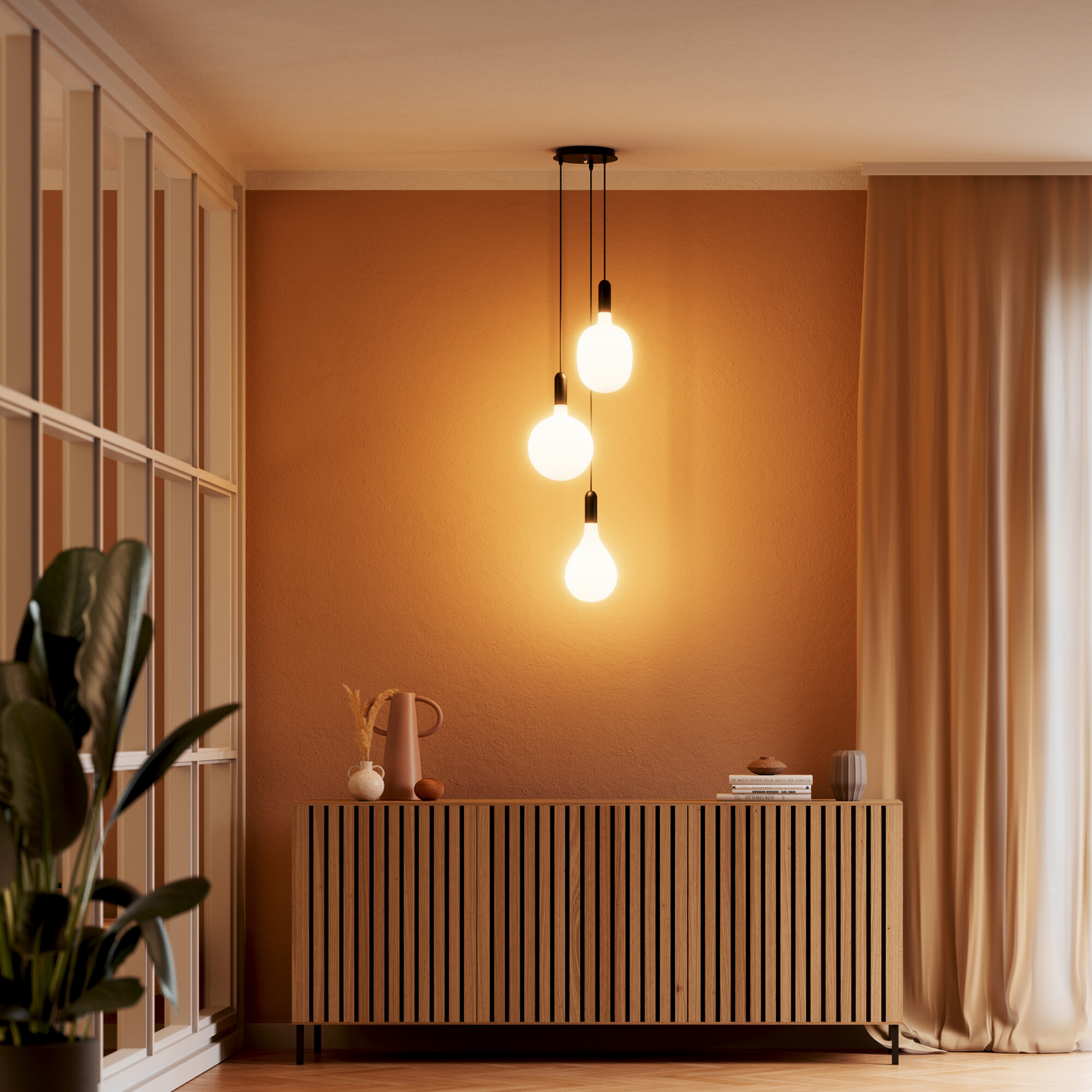 Kattokuppi OSRAM Vintage 1906 Canopy Triple Round musta