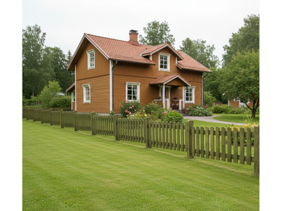 Nummi-aita aitaelementti Tammiston Puu 180x60cm kestopuu vihreä