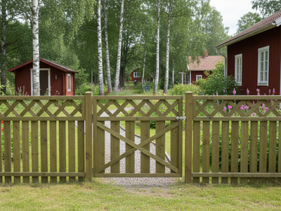 Porttielementti Tammiston Puu Lehtoharju A31 900x800mm kestopuu vihreä