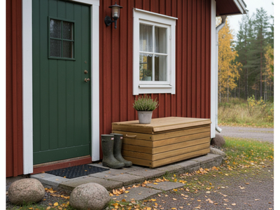 Arkku Tammiston Puu 120x55x55cm vihreä kestopuu