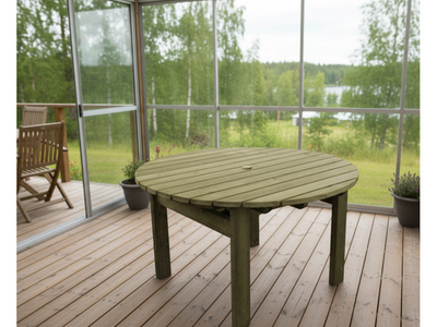 Pöytä Tammiston Puu Margot 127cm kestopuu vihreä