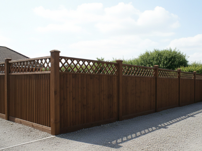 Aitaelementti Tammiston Puu Kukkula A504R 1500x1800mm kestopuu ruskea