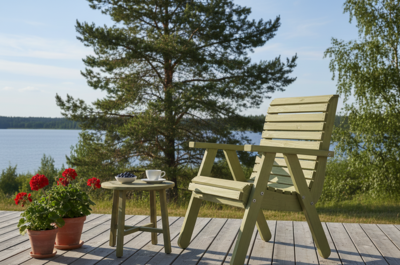 Tuoli Tammiston Puu Elli kestopuu vihreä