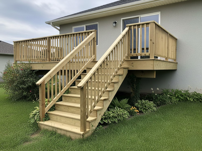 Portaan reisipuu 7 askelmaa Tammiston Puu K07 kestopuu vihreä