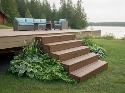 Portaan reisipuu 5 askelmaa Tammiston Puu K07/5R kestopuu ruskea