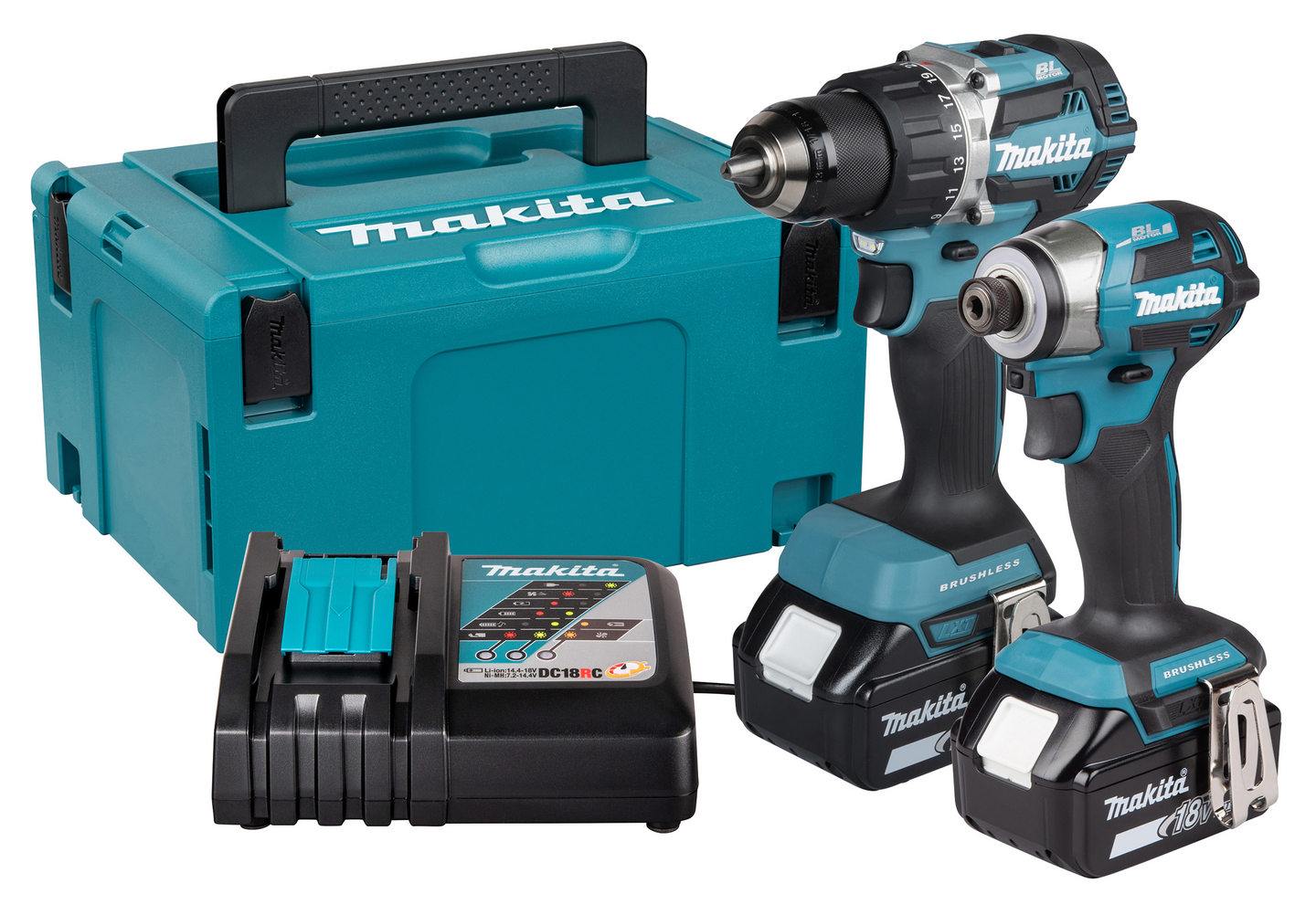 Akkukonesarja Makita DLX2574TJ 18V LXT 2x5,0Ah