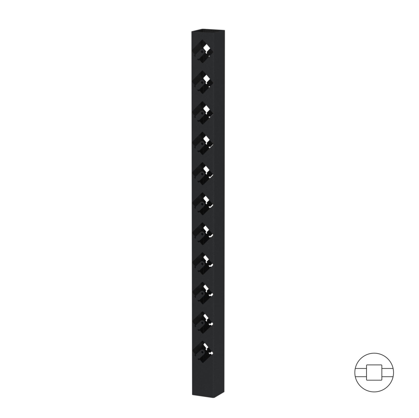 MIDTSTOLPE SORT 102 CM