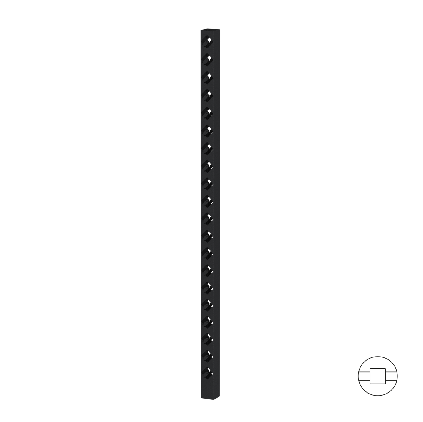 MIDTSTOLPE SORT 178 CM