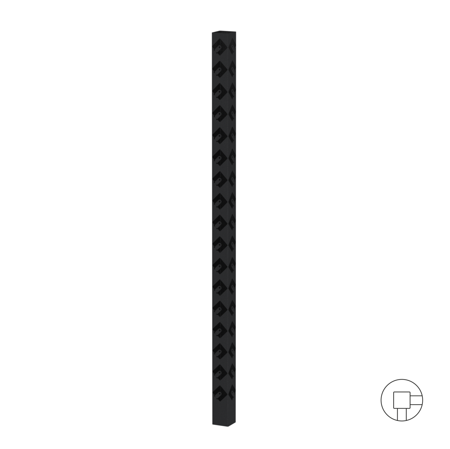 HJØRNESTOLPE SORT 153 CM.
