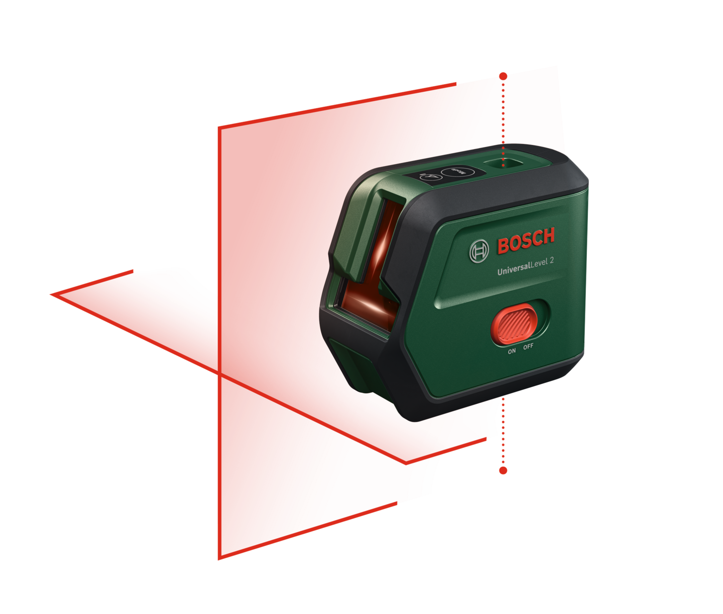 Linjalaser Bosch UniversalLevel 2 säilytystasku 2xAA-paristot