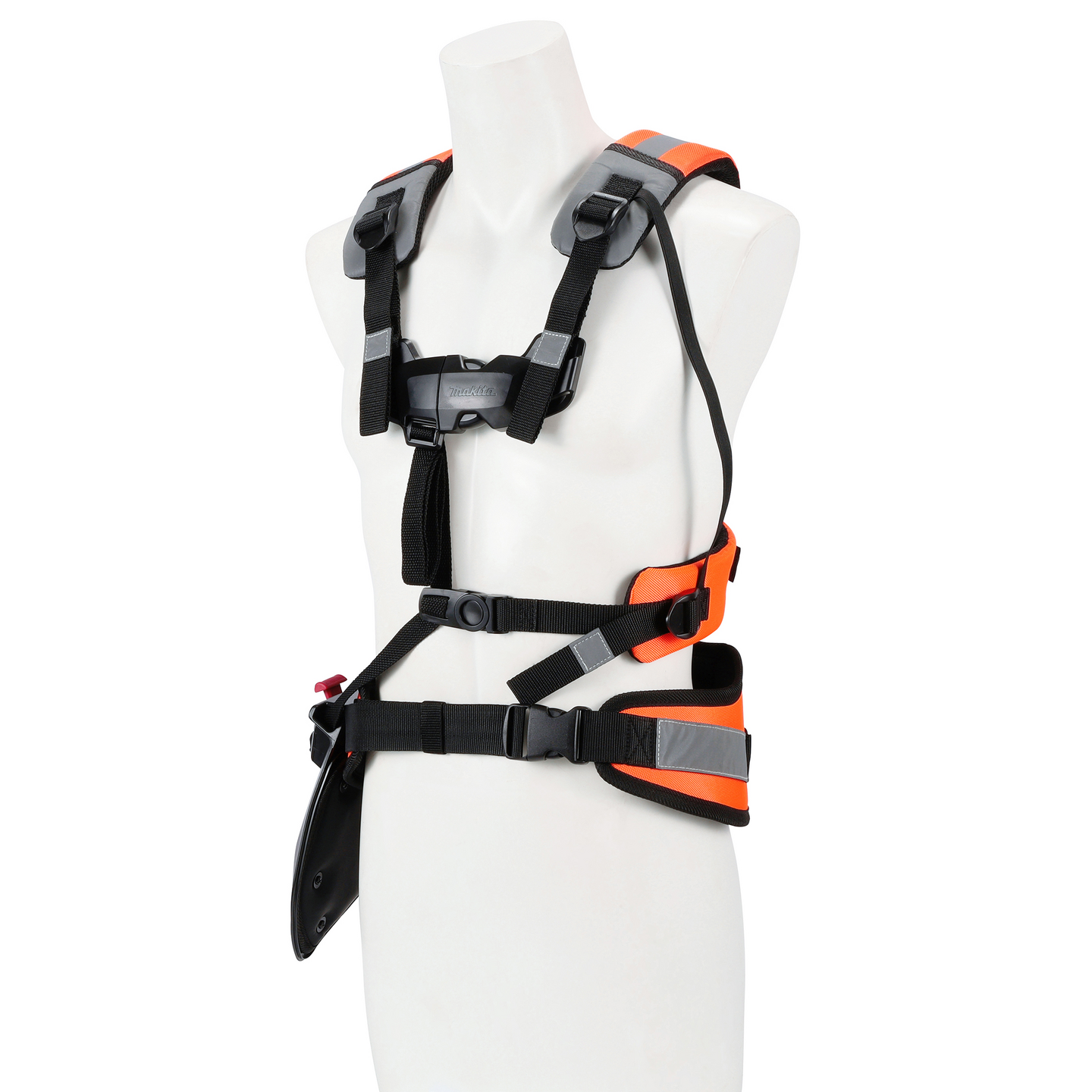 Valjaat Makita huomioväri lannevyöllä ja säädettävällä selkätuella
