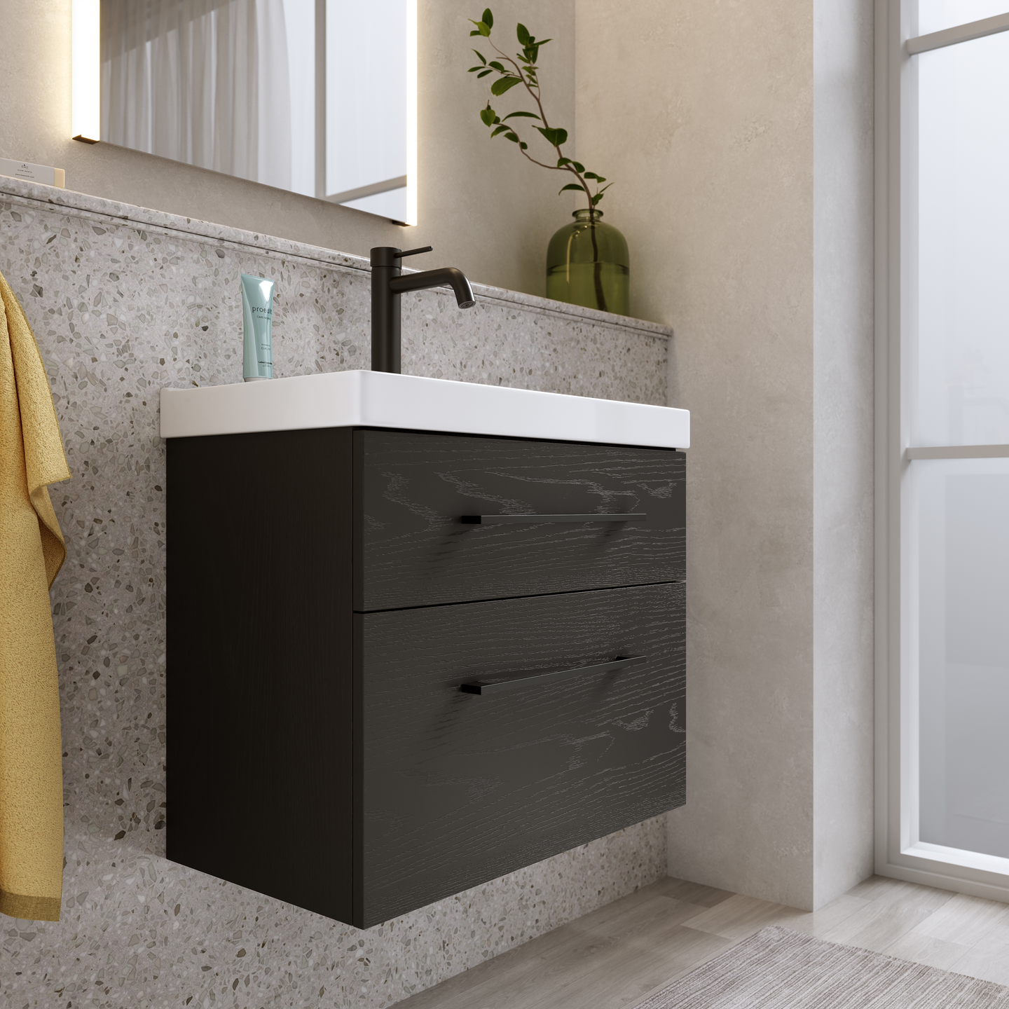 TVÄTTSTÄLLSSKÅP FIX TREND SVART TRÄ M TVÄTTSTÄLL 550