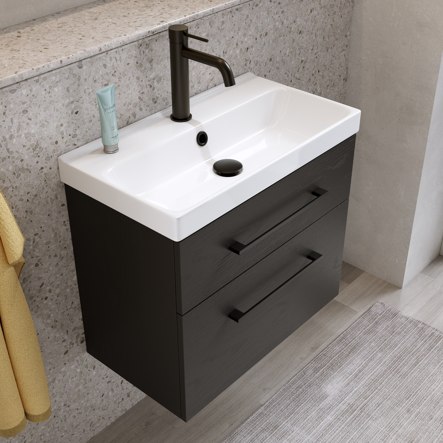 TVÄTTSTÄLLSSKÅP FIX TREND SVART TRÄ M TVÄTTSTÄLL 550