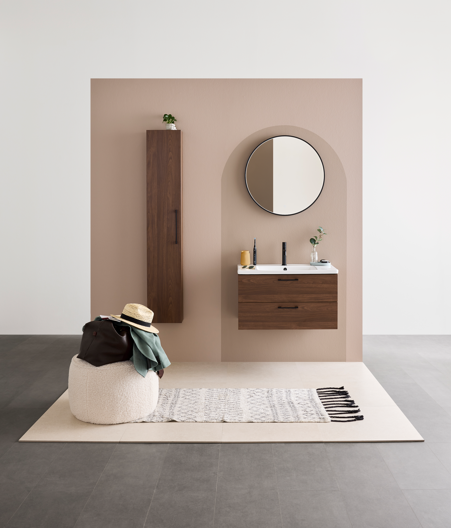 TVÄTTSTÄLLSSKÅP NORO NEO VALNÖT M, TVÄTTSTÄLL 800