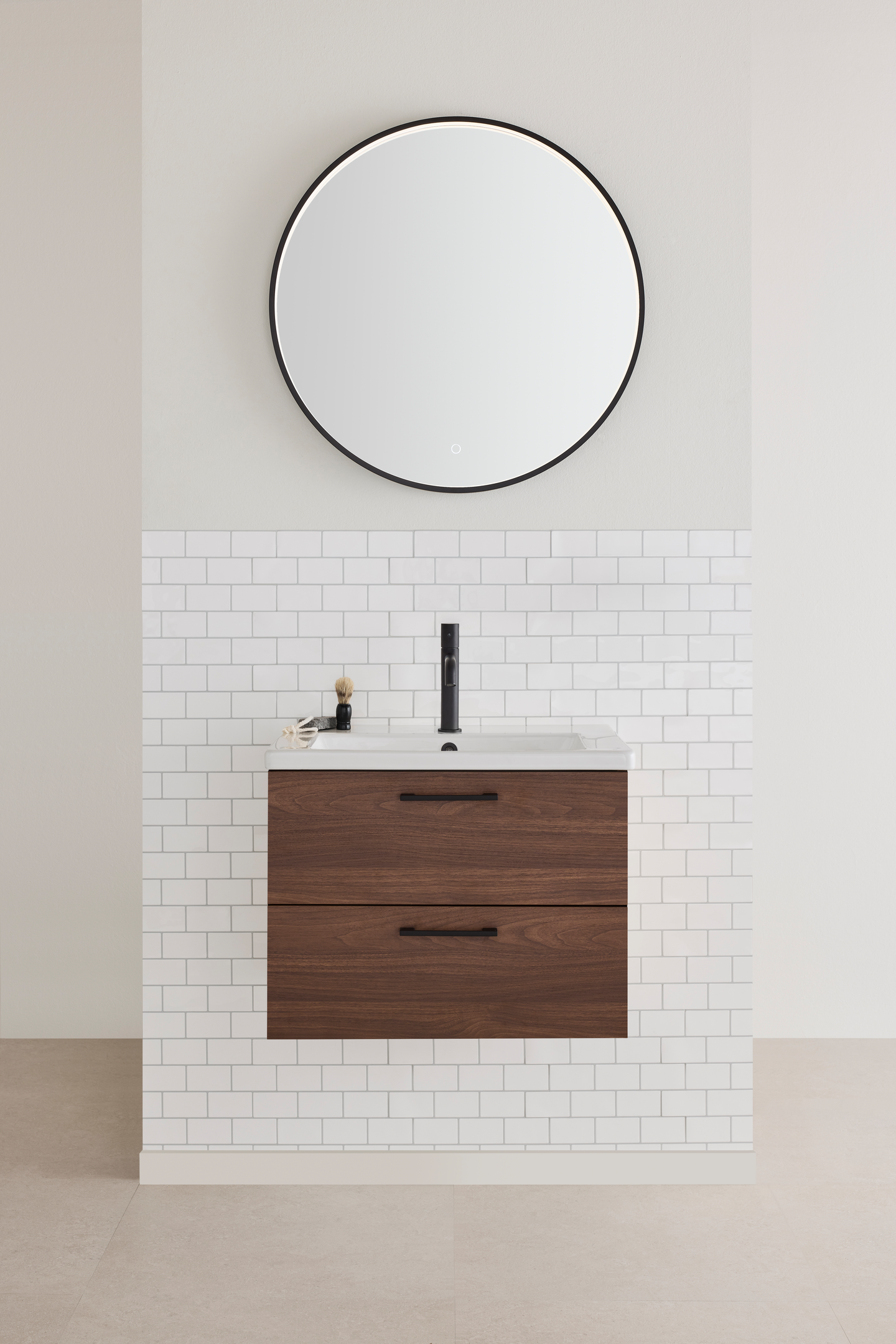 TVÄTTSTÄLLSSKÅP NORO NEO VALNÖT M, TVÄTTSTÄLL 600