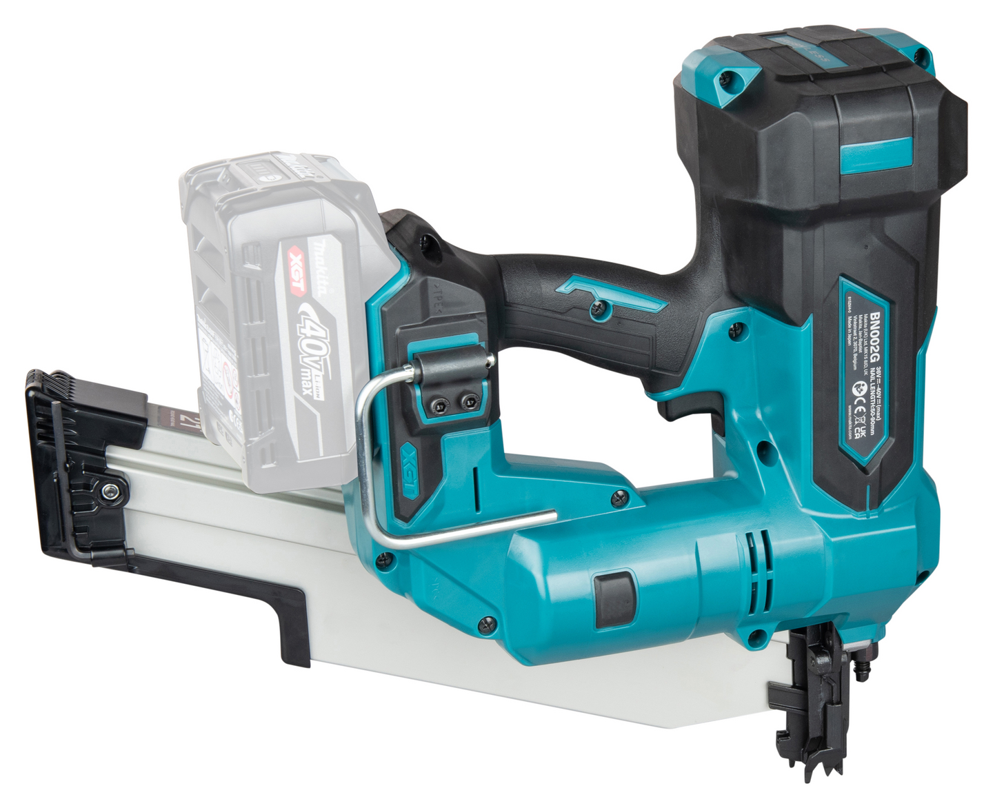 Runkonaulain Makita BN002GZ XGT 40V naulat 21° 50-90mm