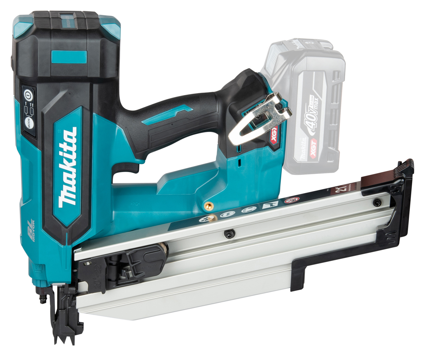 Runkonaulain Makita BN002GZ XGT 40V naulat 21° 50-90mm