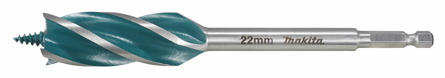 Puuporanterä Makita 22x165mm 1/4" nelileikkuinen