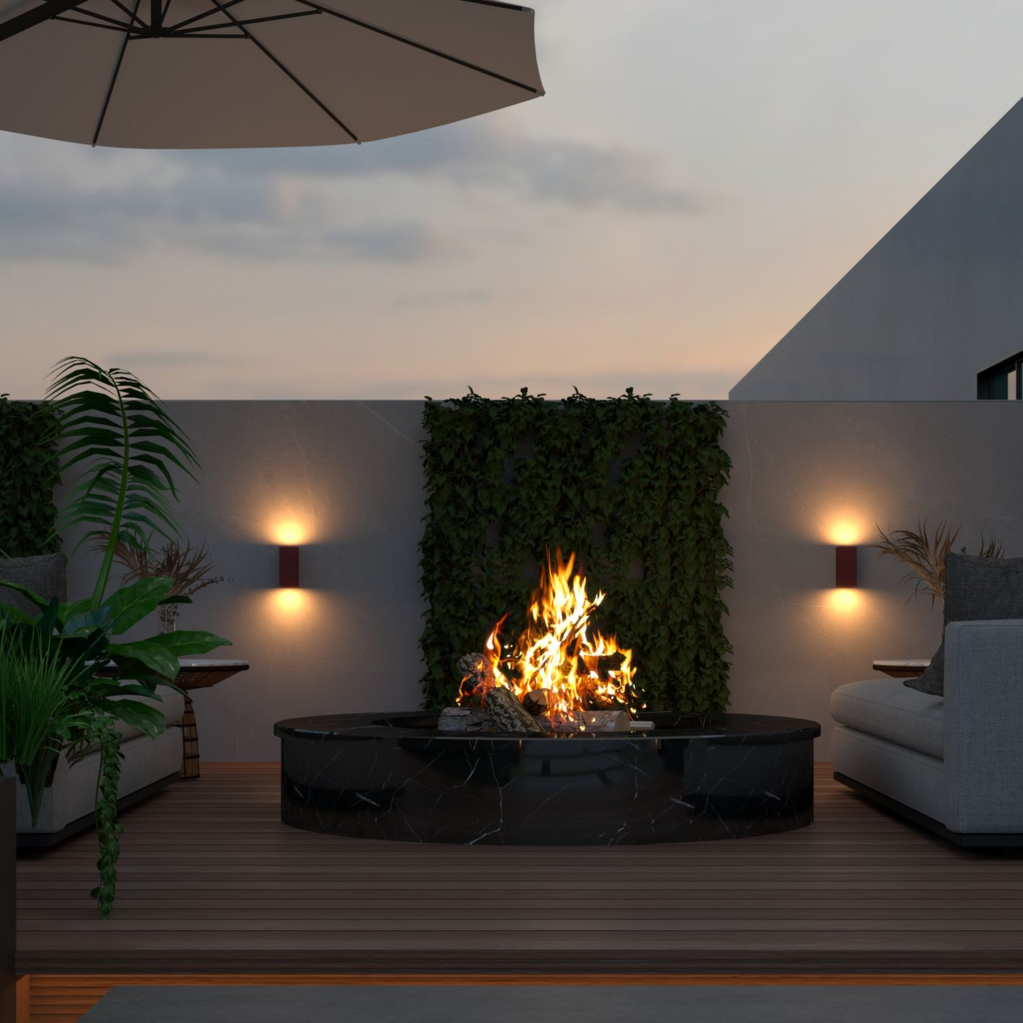 Ulkoseinävalaisin Calex Bergamo GU10 antrasiitti