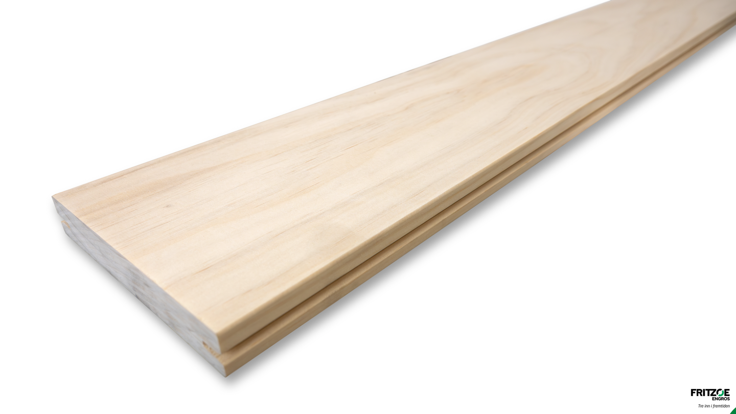 Terrassebord Med Spor 24x145 Accoya Furu Ubehandlet