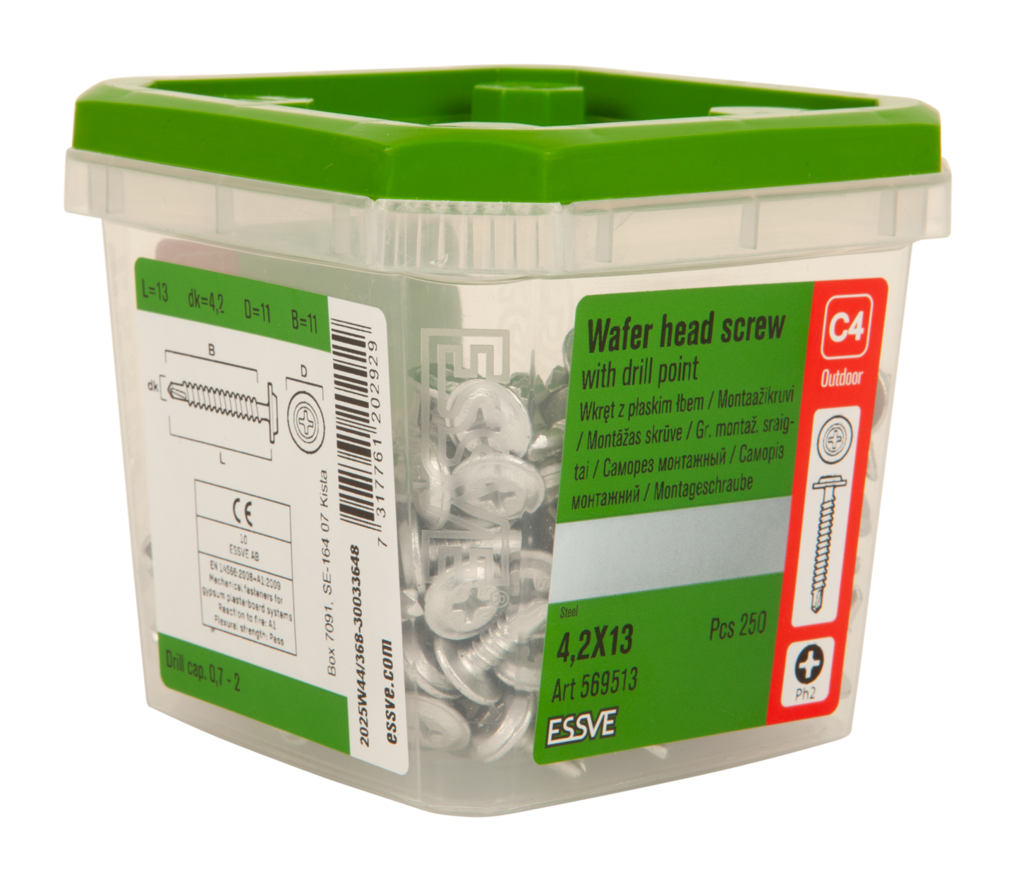 MONTAGESKRUV BS CS 4.2X13 250