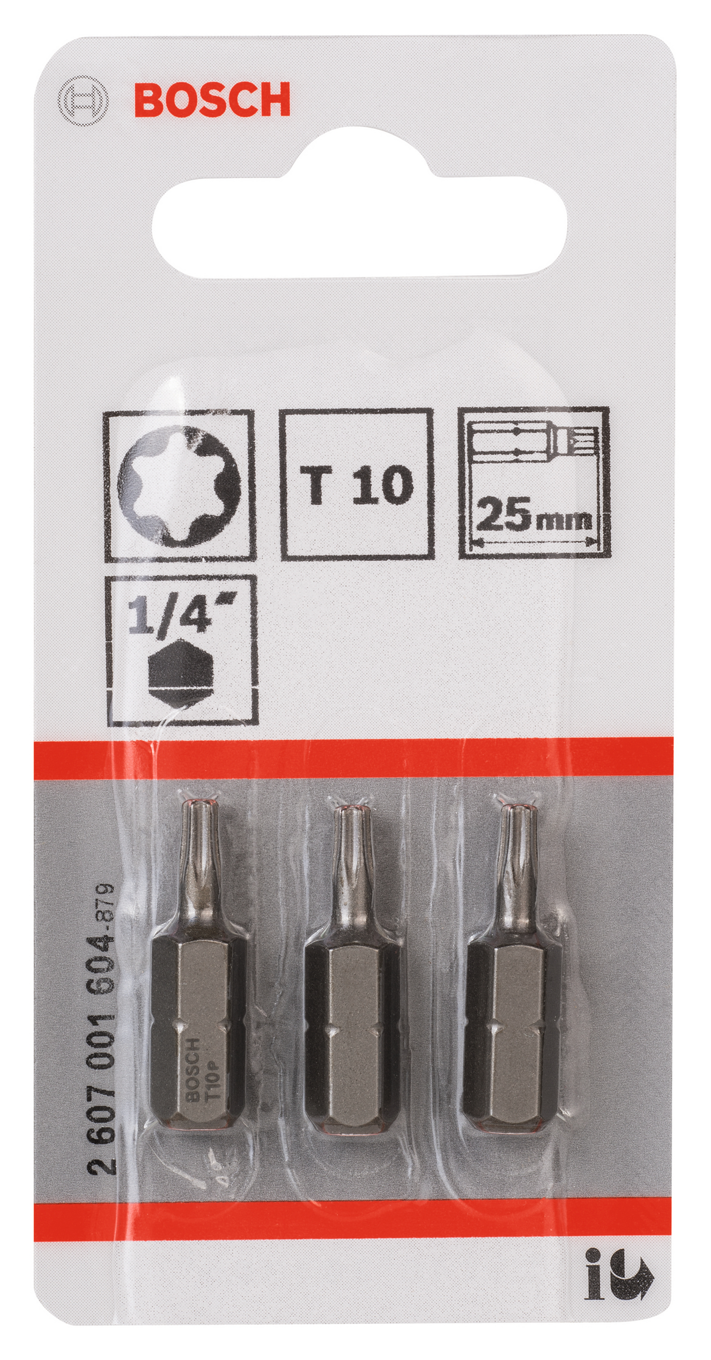Ruuvauskärki Bosch Torx10 Extra Hart 25mm 3kpl