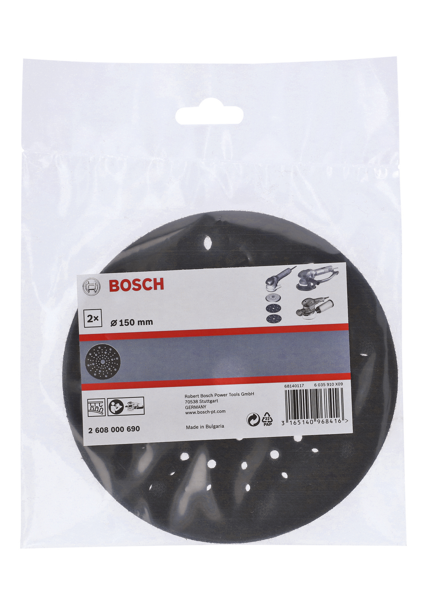 SLIPRONDELL BOSCH SKYDD D150MM 2ST
