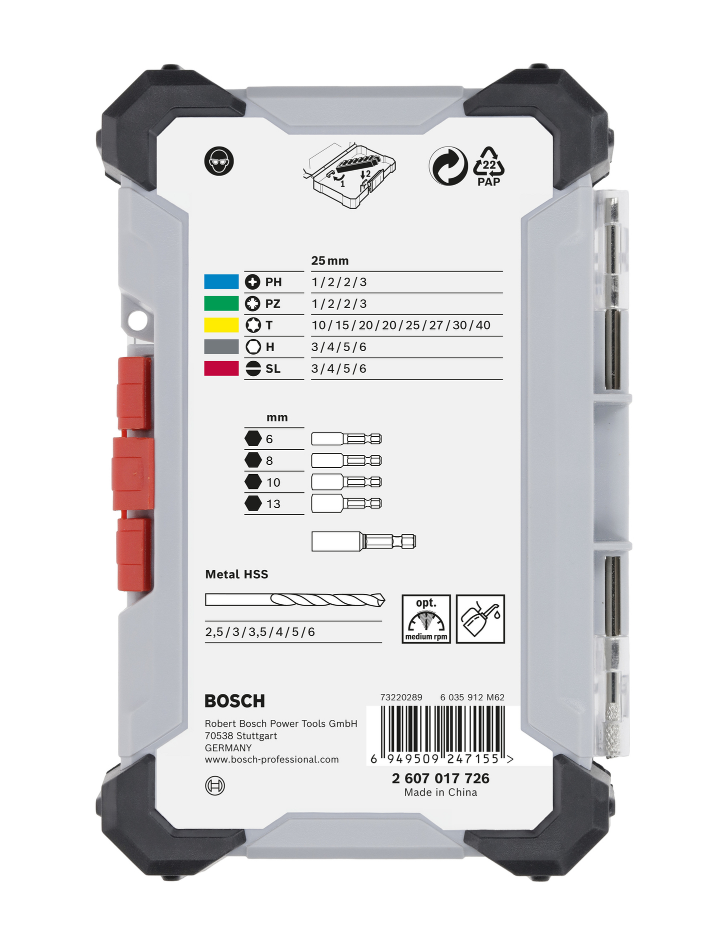 Ruuvauskärki- ja poranteräsarja Bosch Extra Hard / Metal HSS 35-osainen