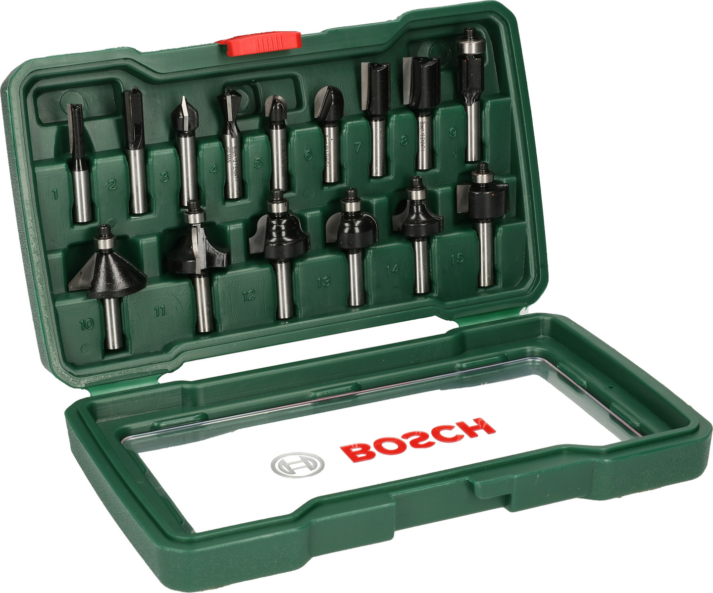 FRÄSSTÅLSET BOSCH HM 8MM SKAF 15DELA