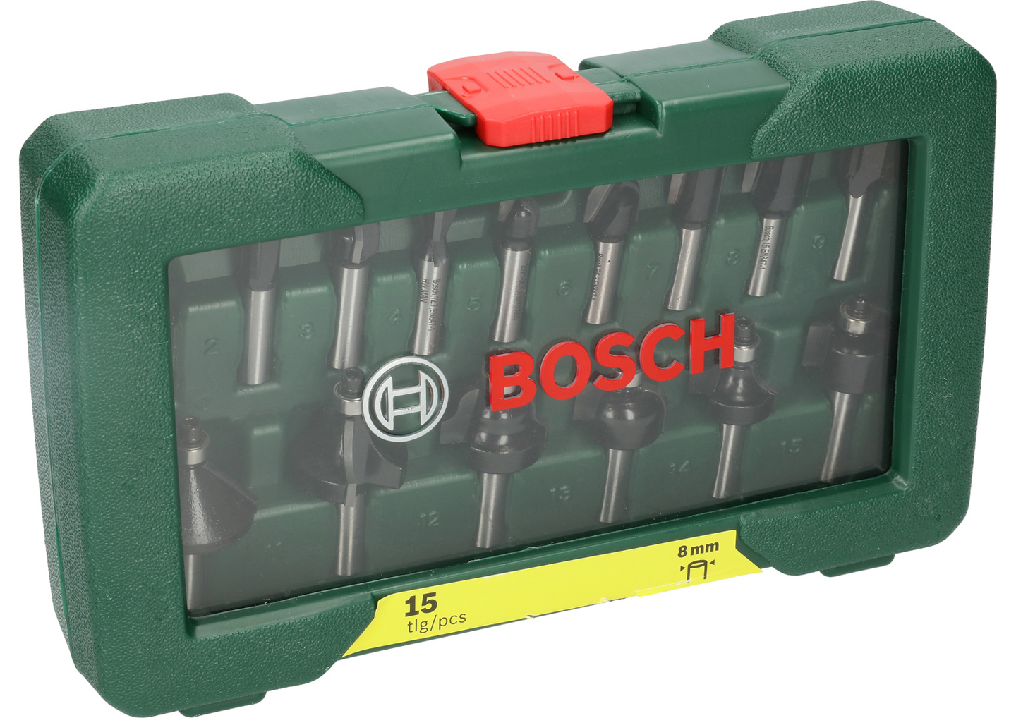 FRÄSSTÅLSET BOSCH HM 8MM SKAF 15DELA