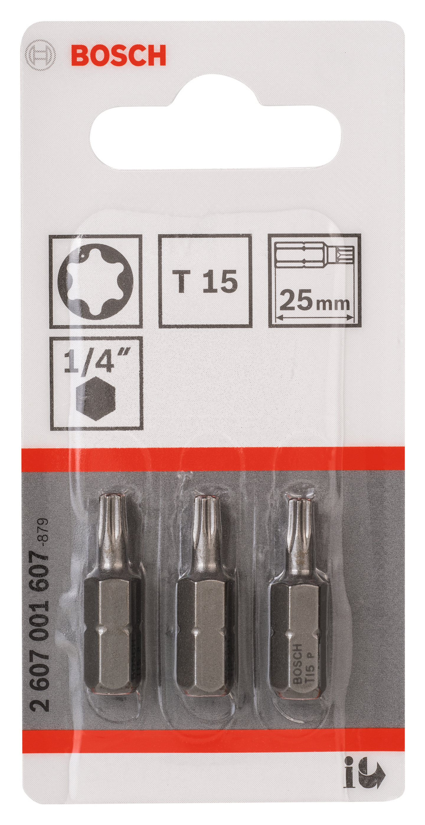 Ruuvauskärki Bosch Torx15 Extra Hart 25mm 3kpl