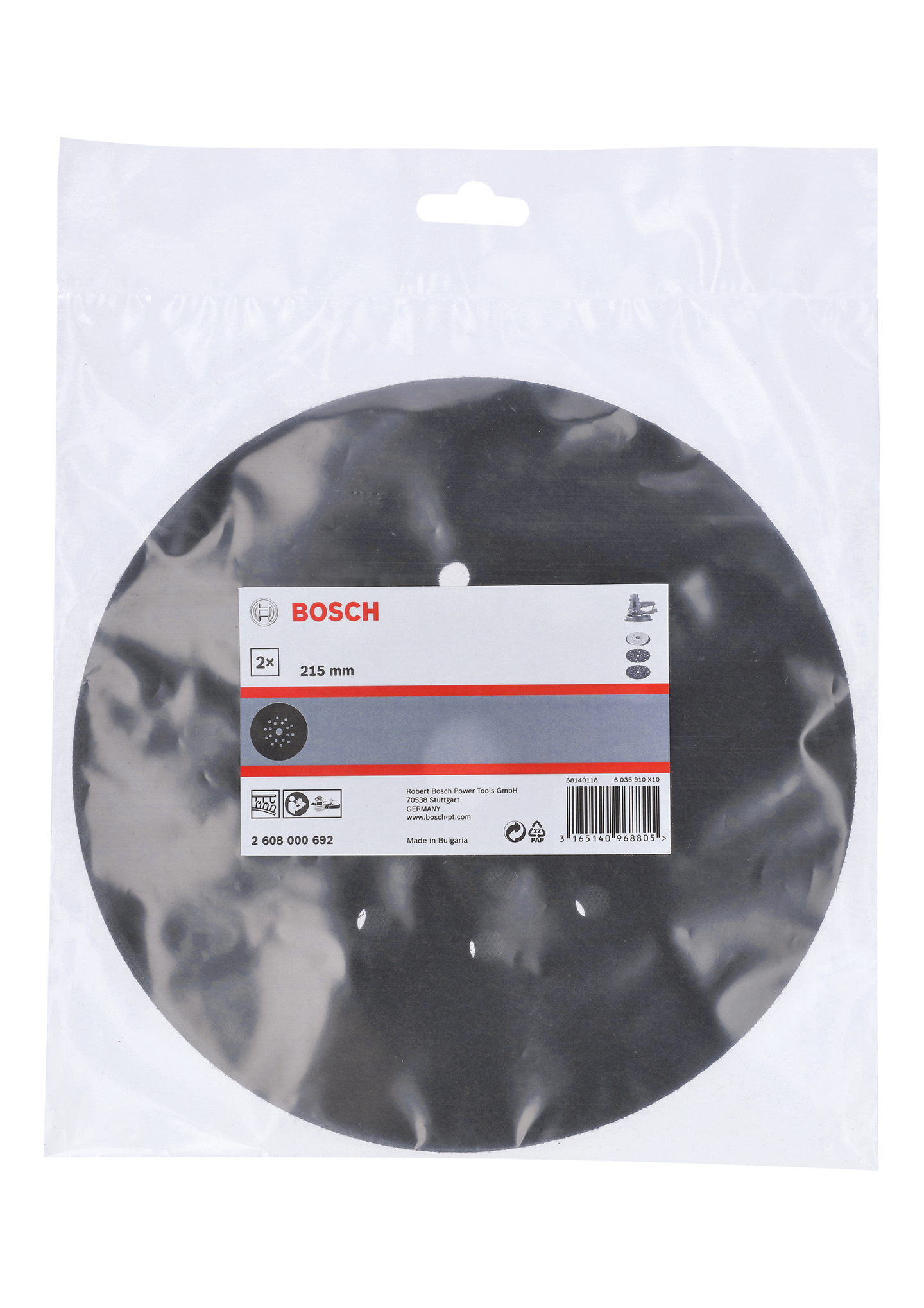 SLIPRONDELL BOSCH SKYDD D215/225MM, 2ST