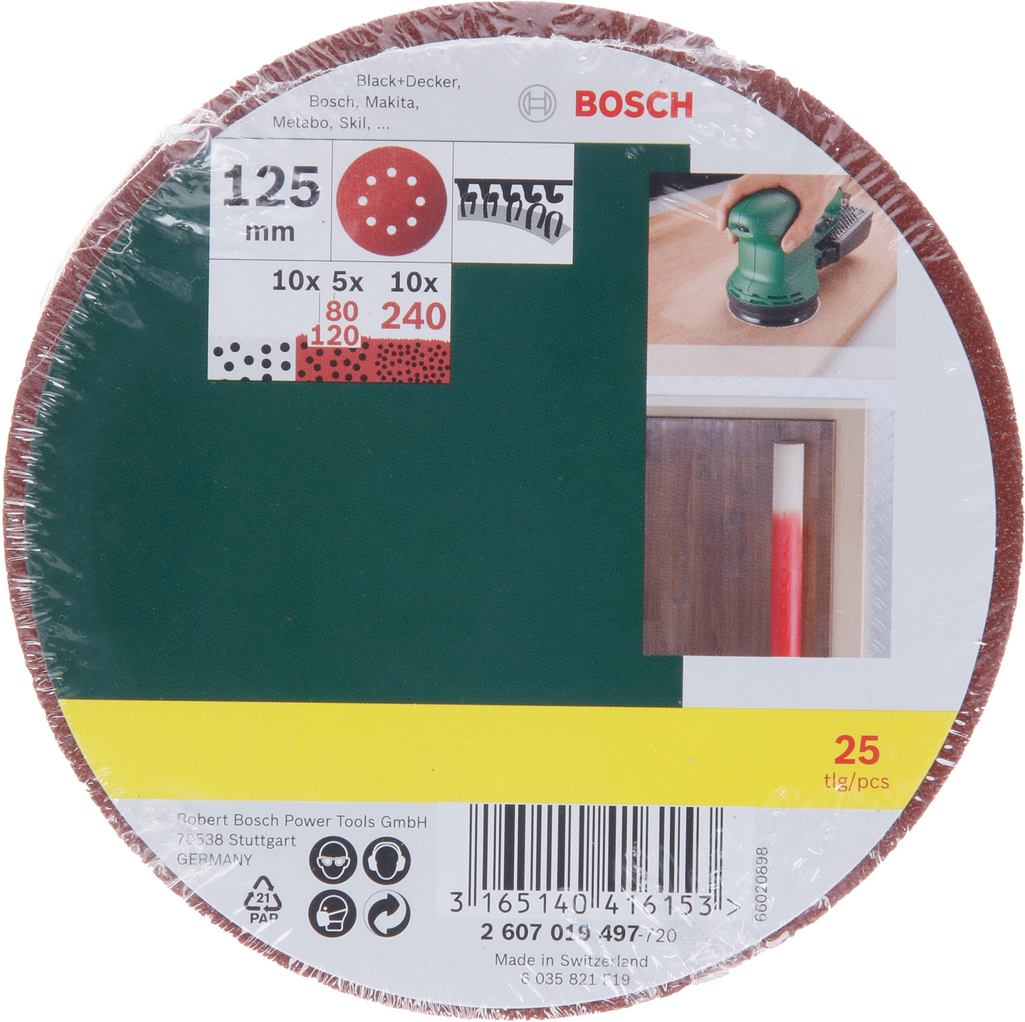 EXCENTERSLIPPAPPER BOSCH 125 MIX 25P 25DEL